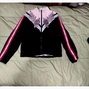 PINK embroidered windbreaker